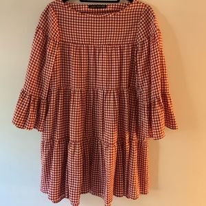 Zara Gingham Babydoll Dress